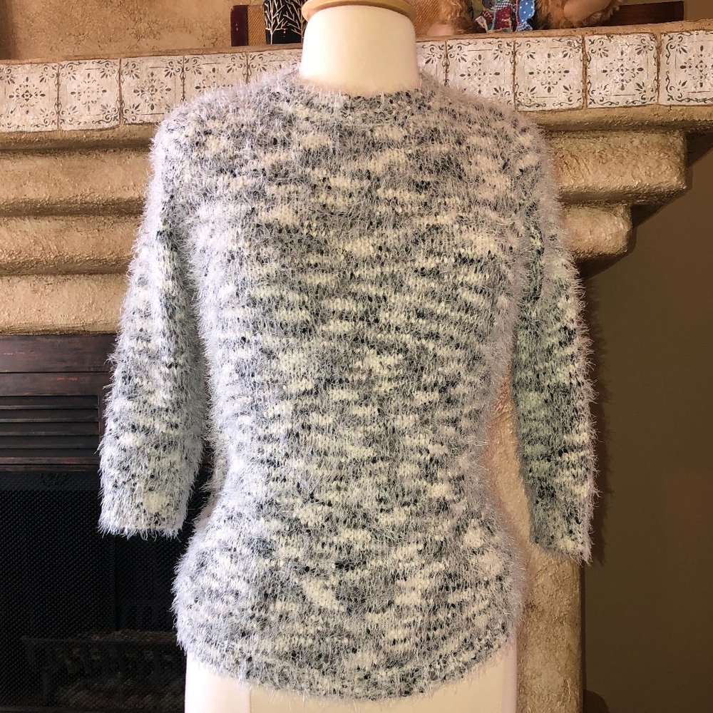 Cozy fuzzy speckled sweater